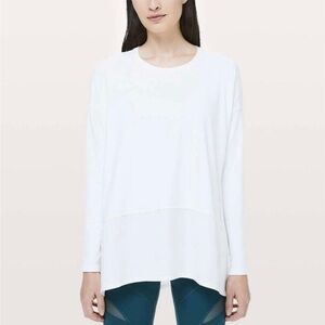 NWT Lululemon Ease of Mind Long Sleeve White Top Blouse Women’s SIZE 6